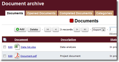 Document archive