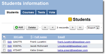 Students information